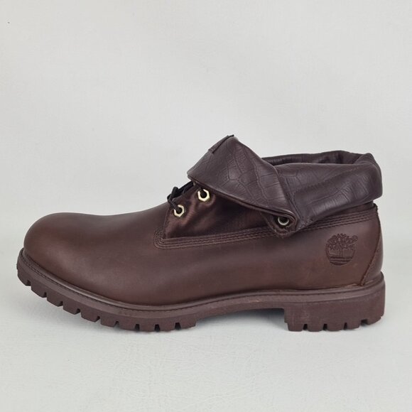 Timberland 6IN Roll Top Brown Men Boots Waterproof Leather Size 13 - Picture 1 of 14